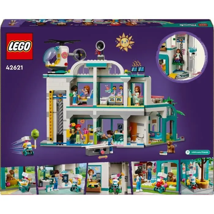 LEGO® 42621 Friends L’Hôpital de Heartlake City, Jouet avec Hélicoptère et Figurines incluant Autumn et un Chien-5