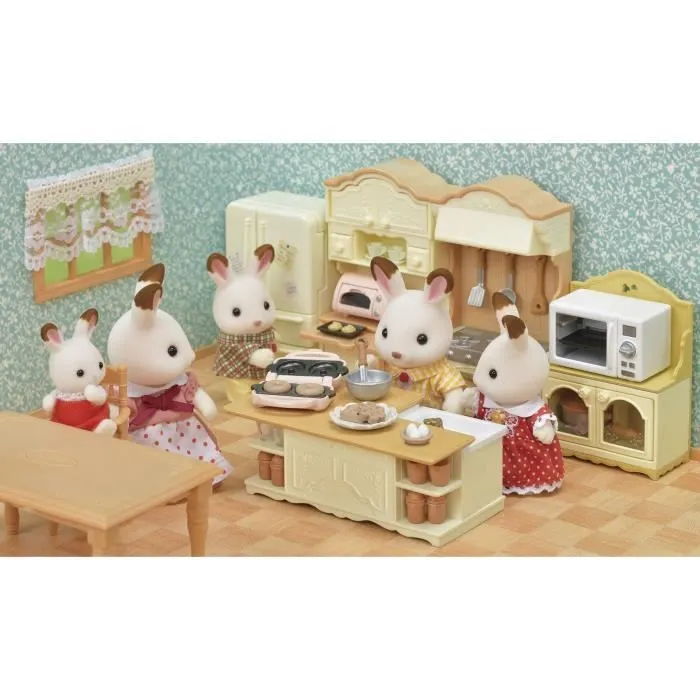 SYLVANIAN FAMILIES - Le meuble de cuisine et accessoires - Blanc - Chine - 3 ans et plus-1