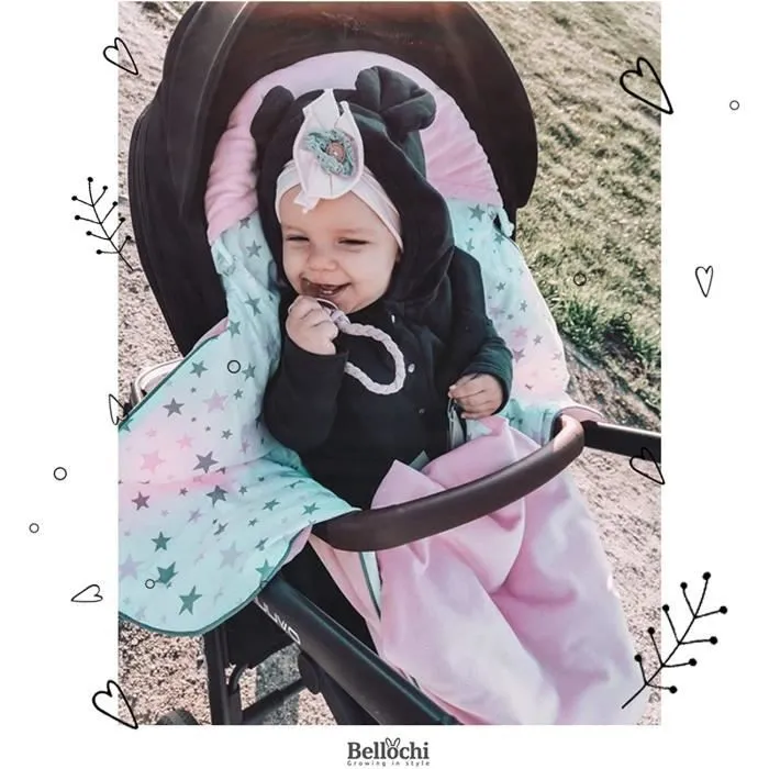 Bellochi Nid D'ange Bebe - Couverture pour Nacelle Poussette Landau Siège Auto - Chanceliere Universelle - - Star Way-3