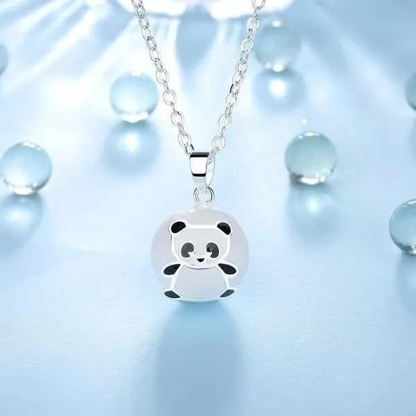 Bola de Grossesse Panda Argenté Collier-2