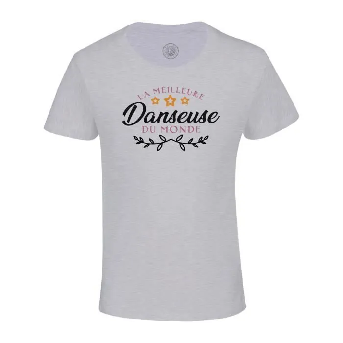 T-shirt Enfant Gris La Meilleure Danseuse du Monde Salsa Jazz Rock Classique Art Musique-0