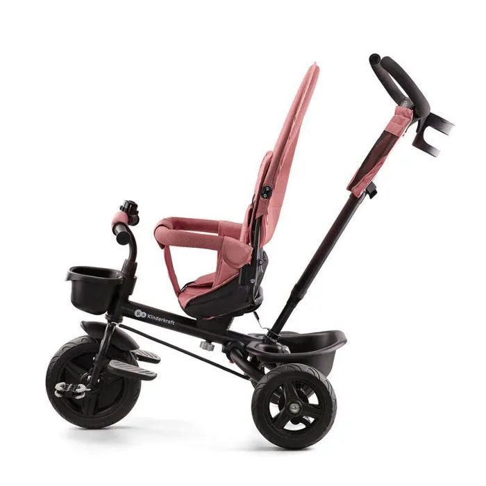 Tricycle évolutif KINDERKRAFT Aveo 3 roues pour fille de 9 mois à 5 ans - Selle pivotante - Rose Pink-2