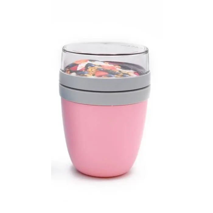 Gobelet à muesli - Rosti Mepal - Ellipse - Rose Vif - 11 x 11 x 15 cm - Compatible lave-vaisselle-0