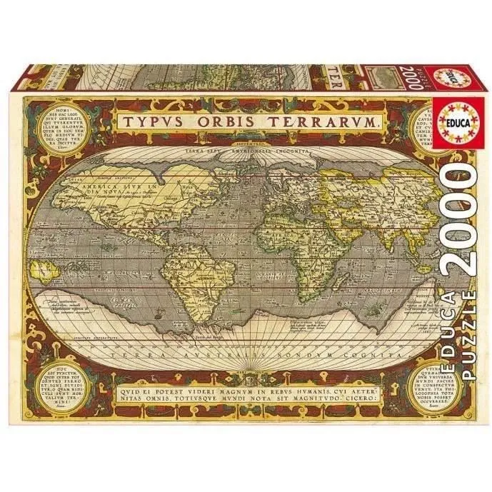 Puzzle éducatif Planisphère - 2000 pièces - EDUCA-2