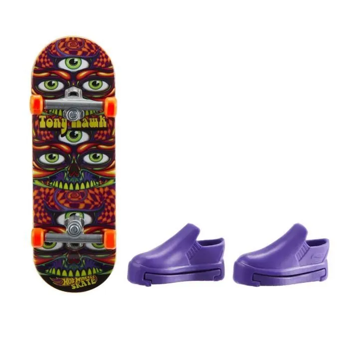 Hot Wheels - Coffret Finger Skate et Chaussures - Tony Hawk - 3 ans et +-2