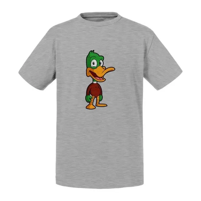 T-shirt Enfant Bleu Carnard Vert Mignon Personnage Dessin Anime Enfant Cartoon-0
