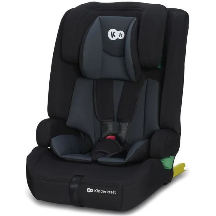 Siège auto I-size 76-150 cm - KINDERKRAFT SAFETY FIX2 - de 15 mois à 12 ans - Isofix fixation - L'Appui-tête réglage - Noir-0