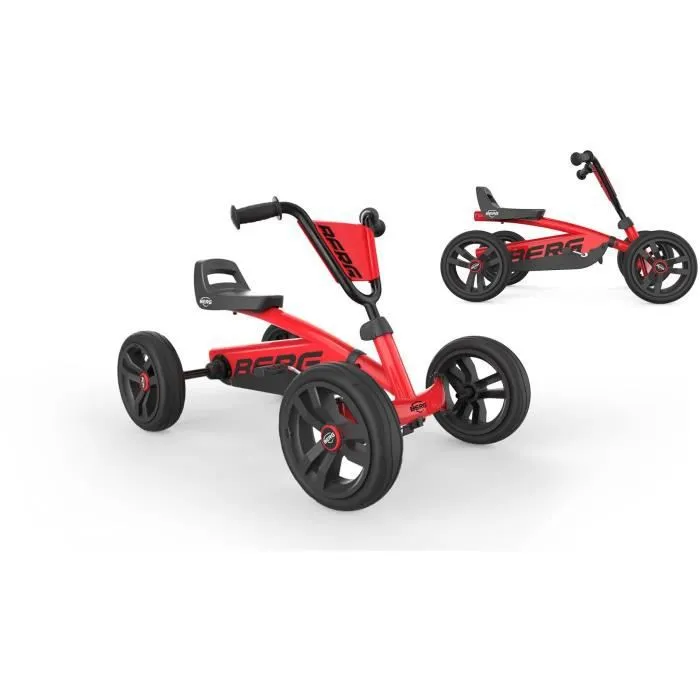 Kart à pédales Buzzy Red - BERG - Pour les 2 à 5 ans - Volant et siège réglables - Pneus super silencieux EVA-2