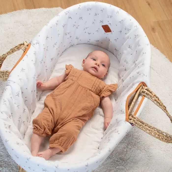 Couffin bébé avec Matelas Habillage et Drap Housse Melody-3