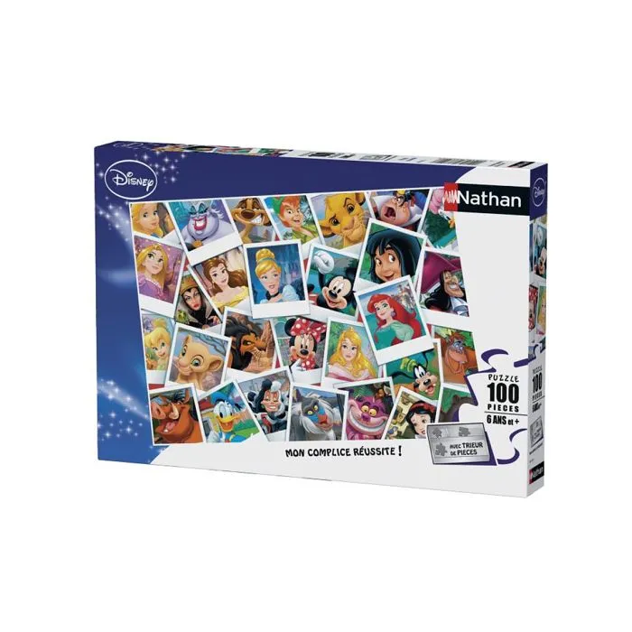 Puzzle 100 pièces Disney - NATHAN - La grande famille - Dessins animés et BD - 36x26 cm-0