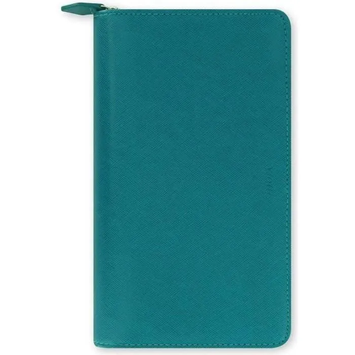 Agenda organiseur - FILOFAX - Personal Compact Zip - Aqua - Rigide - Avec spirales-0
