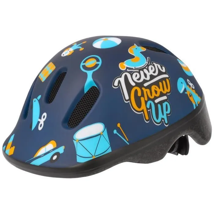Polisport casque de vélo Never Grow Up junior bleu foncé-0