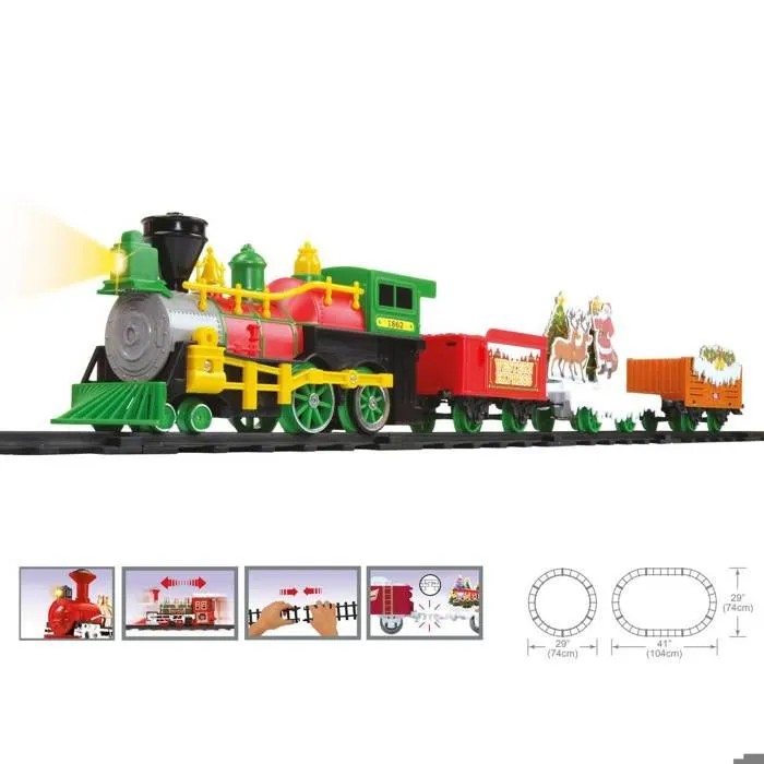 Train électrique - Feeric - Noël - 16 pièces - Animé - Musical - Intérieur-2