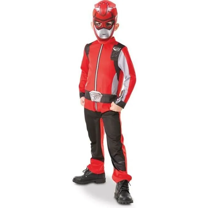 Déguisement Power Rangers Beast morphers - Rouge - Taille 3/4 ans - 3-4 ans (94 à 108 cm) Coloris Unique-0