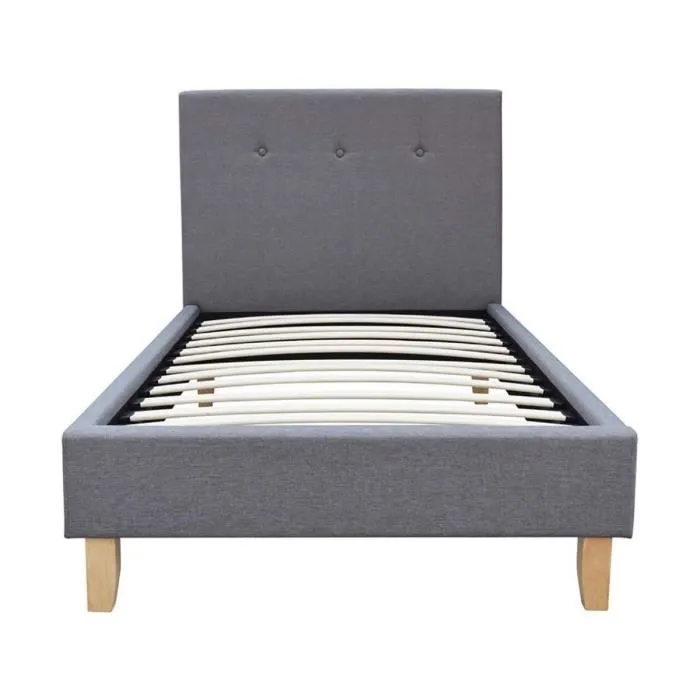 Lit "Elise" - 90 x 190 cm - Gris-1