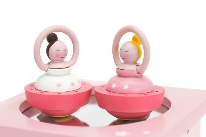 Boite à Musique Bois Ballerine Rose - Trousselier S95025 - Pour Bébé Fille de 0 à 6 ans-1