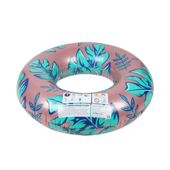 Bouée Gonflable Ronde - Air My Fun - Plantes Tropicales - ø130cm-1