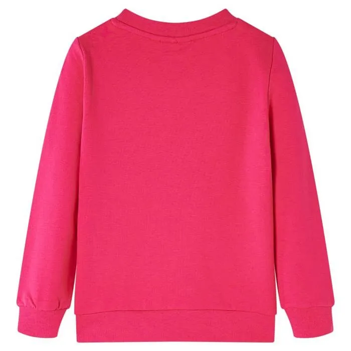Sweatshirt pour enfants rose vif 5 dimensions disponibles-1