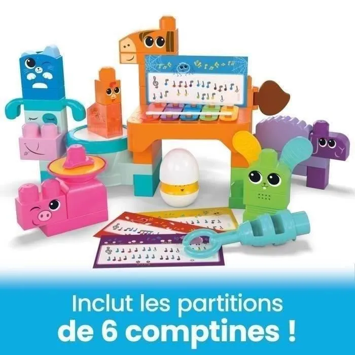 MEGA BLOKS-Les Musiciens de la Ferme-Jouet sensoriel (45 pcs) HPB46-3