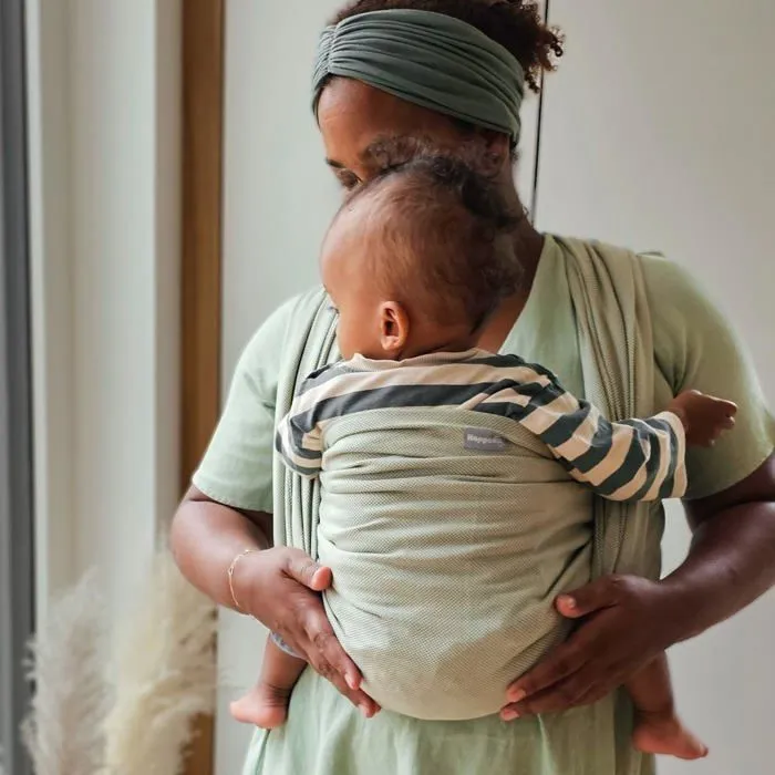 Hoppediz - l-elb - Echarpe de portage tissee pour bebe des la naissance, nouveau-ne a enfant, 100% coton, 4,60 m-1