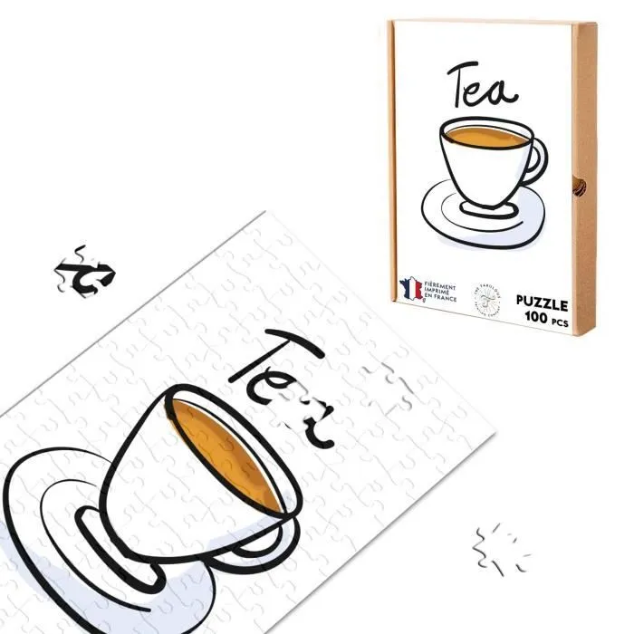 Puzzle Classique - FABULOUS - The Tasse de The Dessin Art Work Tea - 100 Pièces - Mixte - Intérieur - Adulte-0