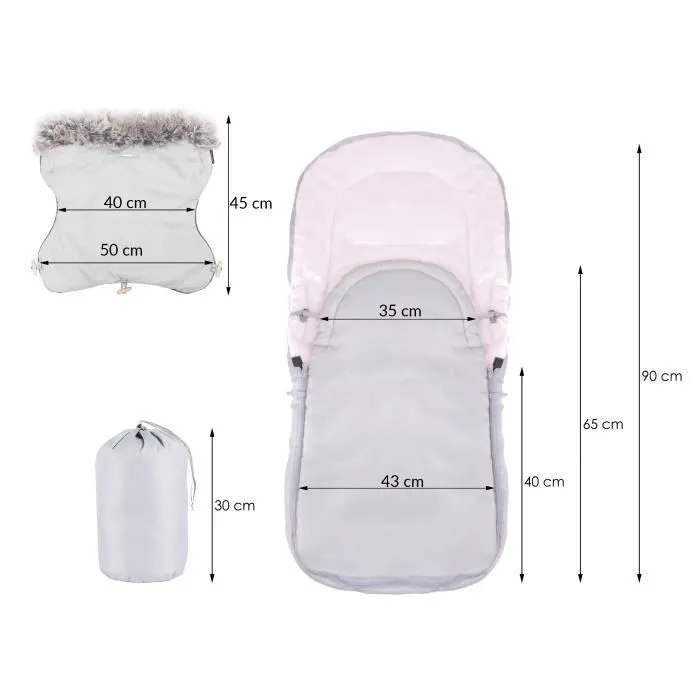SPRINGOS® Chancelière universelle pour poussette, housse de siège de bébé, sac de couchage,chaude, couvre-jambe avec moufle-3