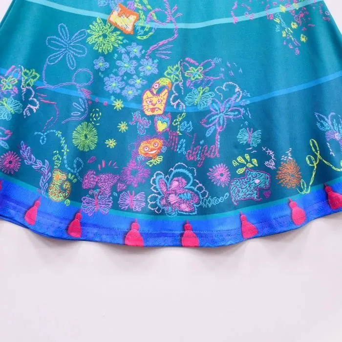 Encanto Déguisement cosplay -Jupe performance à manches courtes pour enfant + sac-2