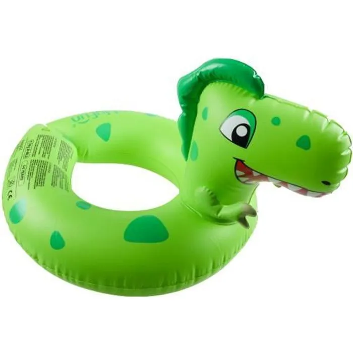 Bouée Gonflable Enfant - Dinosaure - ø49cm - Vert - Piscine & Plage-0