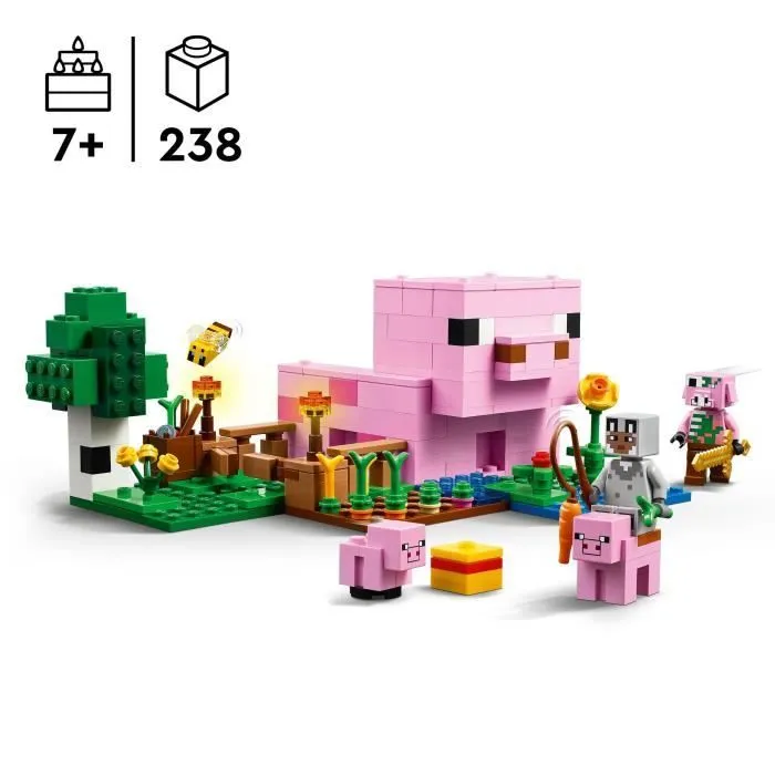 LEGO Minecraft 21268 La maison de Porcelet - Jeu de construction pour fille dès 7 ans-1