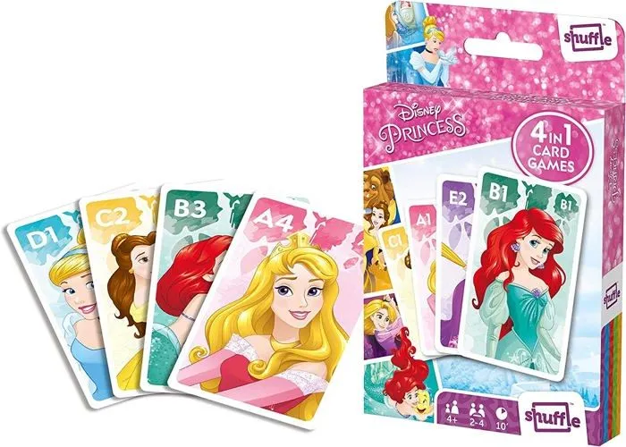 Shuffle jeu de cartes 4 Disney Princessen 1 carton de 32 pièces-2