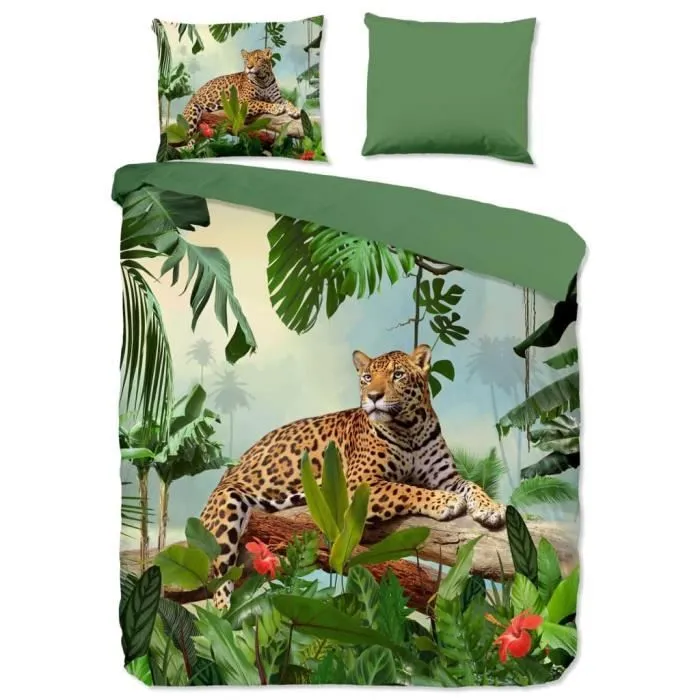 Good Morning Housse de couette JUNGLE 200x200-220 cm Multicolore-1