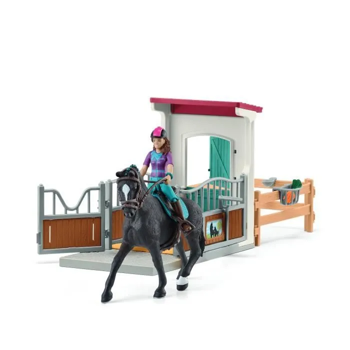 Horse Box Lisa et Storm, Figurine cheval et accessoires, SCHLEICH 42709 Horse Club, dès 5 ans-1