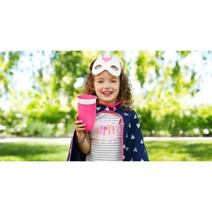 Munchkin Tasse d'Apprentissage sans poignées - 360 Miracle Rose-2