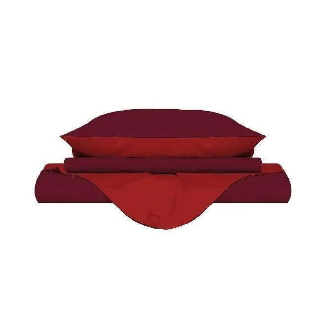 Enveloppe de couette Double - Bordeaux, Rouge - 250 x 200 cm-0