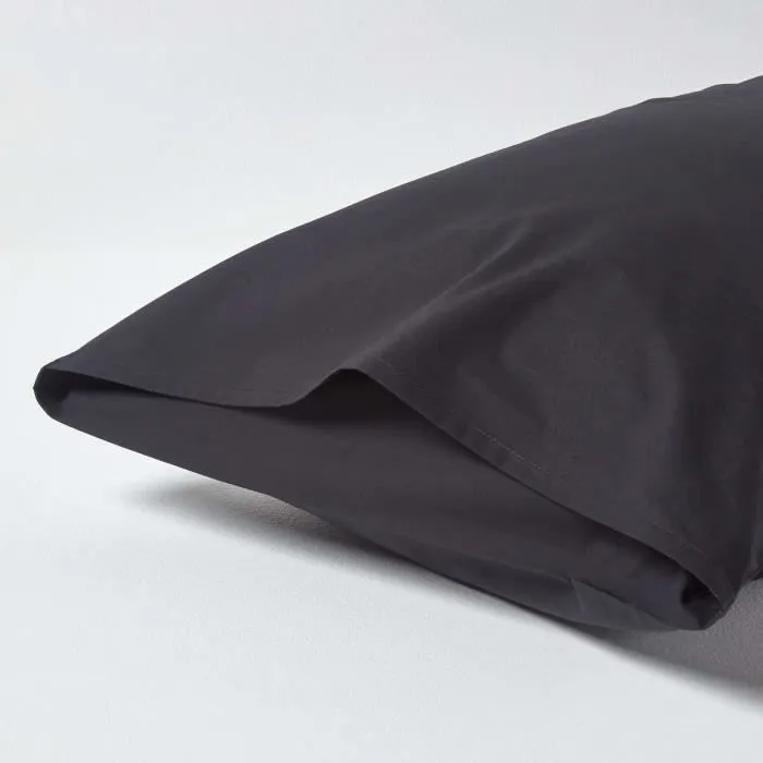 Taie d'oreiller - Coton égyptien - Noir - 200 fils - 50 x 75 cm - Hypoallergénique-2
