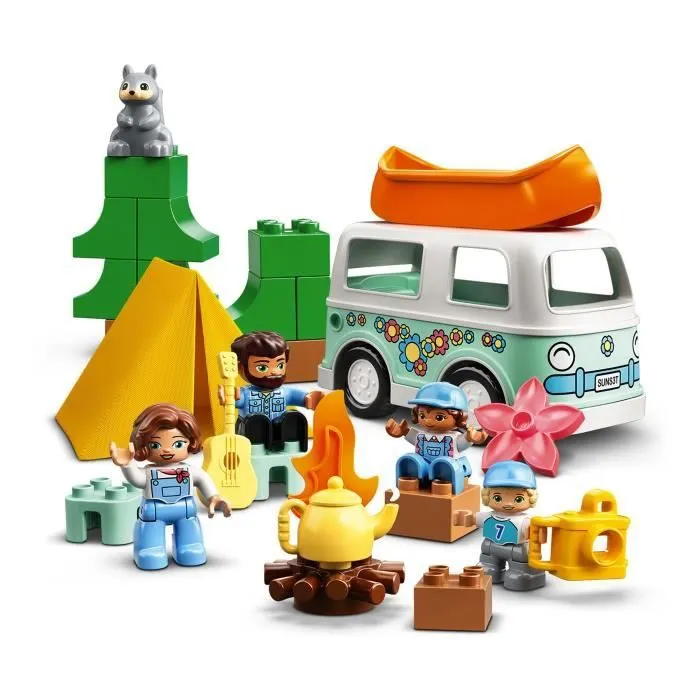 LEGO® 10946 DUPLO® Town Aventures en camping-car en famille Jouet Enfant 2+ ans, Set éducatif-1