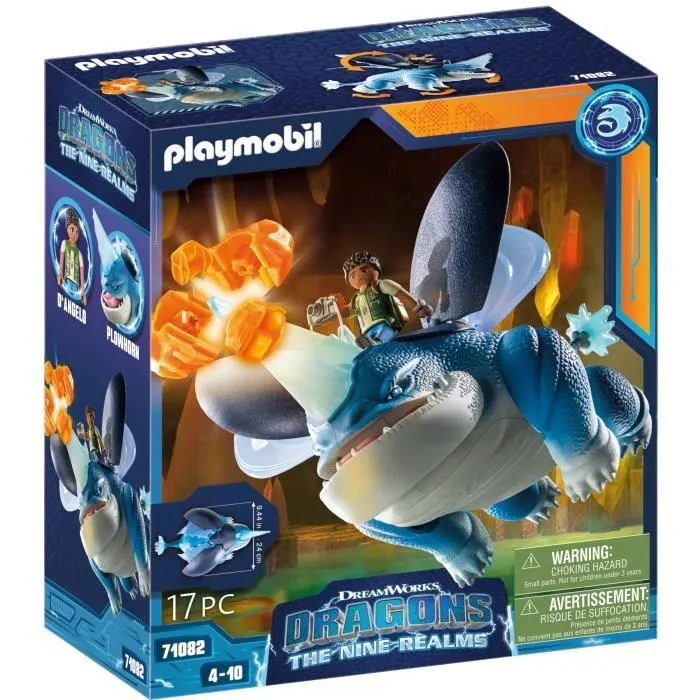PLAYMOBIL 71082 Dragons Plowhorn & D'Angelo, Dragons Nine Realms, Dès 5 ans-0