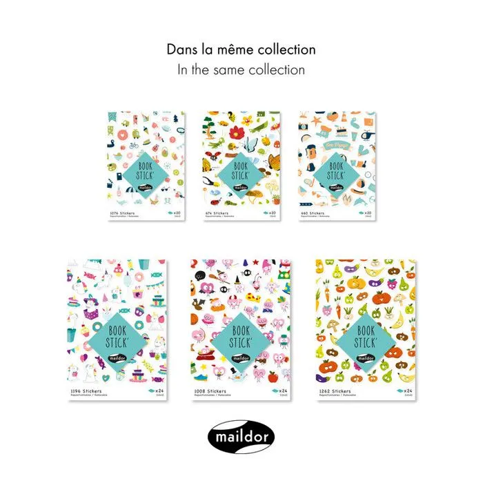 Livre 24 planches de gommette - 14.8 x 21 cm - Emoticône - Multicolore-3