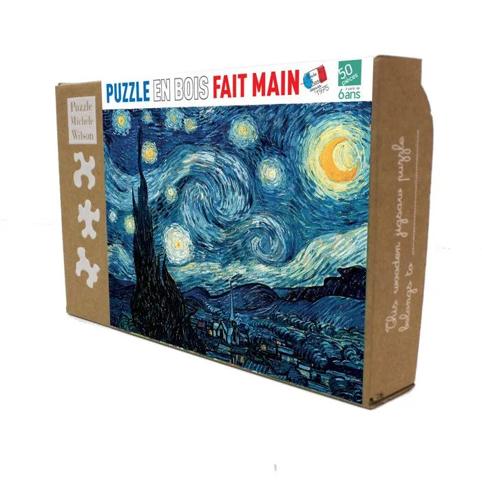 Puzzle en bois 50 pièces NUIT ETOILEE - Michele Wilson - Dessins animés et BD - Mixte Enfants-0