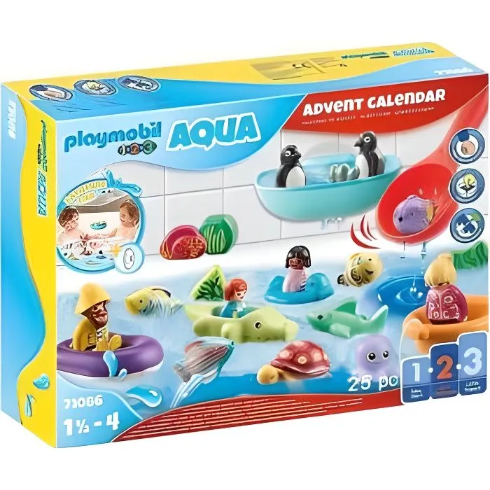 Calendrier de l'Avent - PLAYMOBIL - 123 71086 - Jouets de bain - 24 pièces - À partir de 18 mois-0