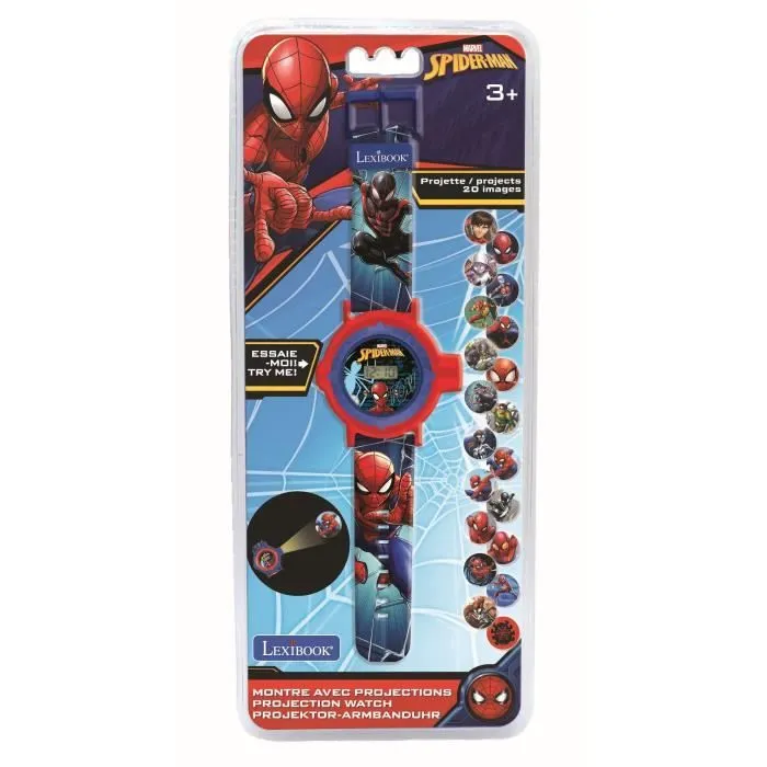 Montre digitale de projection Spider-Man - LEXIBOOK - 20 images - Bracelet ajustable - Dès 3 ans-3