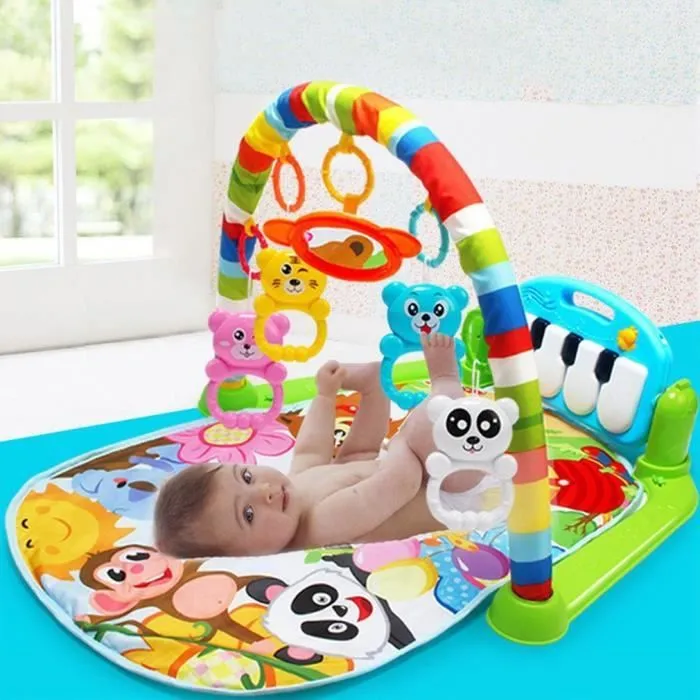 tapis de jeu bébé multifonction bambin gym jouet plancher ramper couverture tapis avec musique piano pédale fitness cadre-0