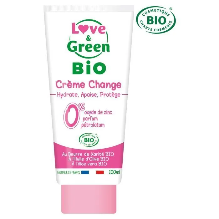 LOVE & GREEN Crème Change Bio sans oxyde de zinc - 100 ml-0