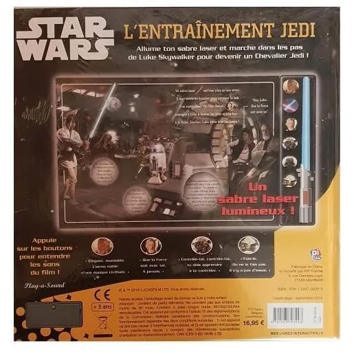 Livre pour enfant - STAR WARS - L'entraînement Jedi - Interactif - Sabre laser lumineux - Sons du film-1