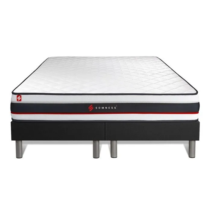 Ensemble matelas + sommier - SOMNESS - FORM - Très ferme - Tonique - Ferme-1
