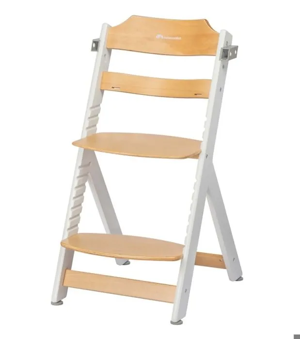 BEBECONFORT Timba + coussin, Chaise haute bébé, Chaise bois, De 6 mois à 10 ans (30kg), Light Wood Beige-2