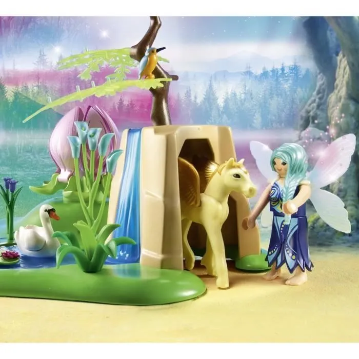 PLAYMOBIL - Fairies - Clairière Enchantée - Contient 1 fleur illuminée et de nombreux accessoires-1