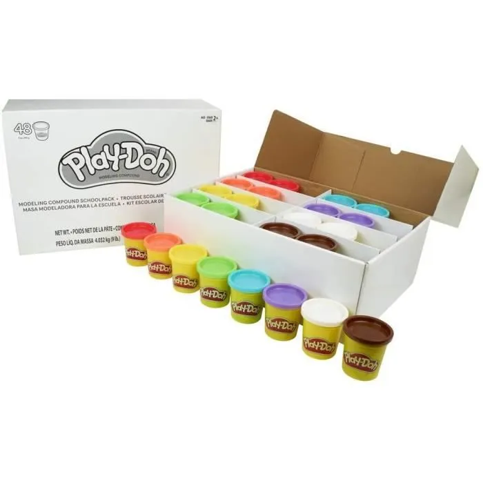 PLAY-DOH - Coffret Ecole - 48 pots de pâte à modeler - Enfant - Mixte - A partir de 24 mois-0