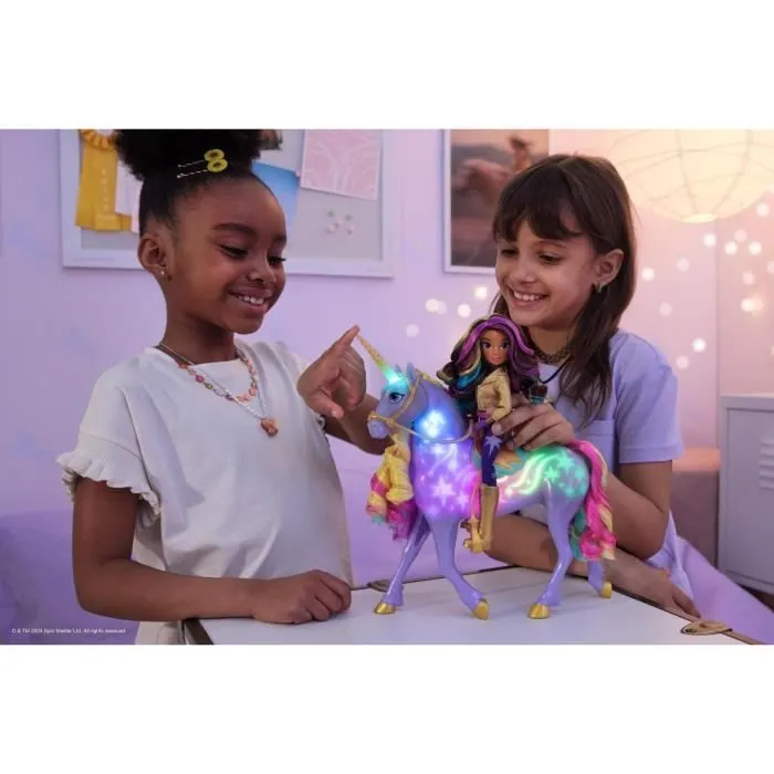 SPIN MASTER LICORNE A FONCTIONS 28 CM WILDSTAR + POUPEE 24 CM Unicorn Academy-1