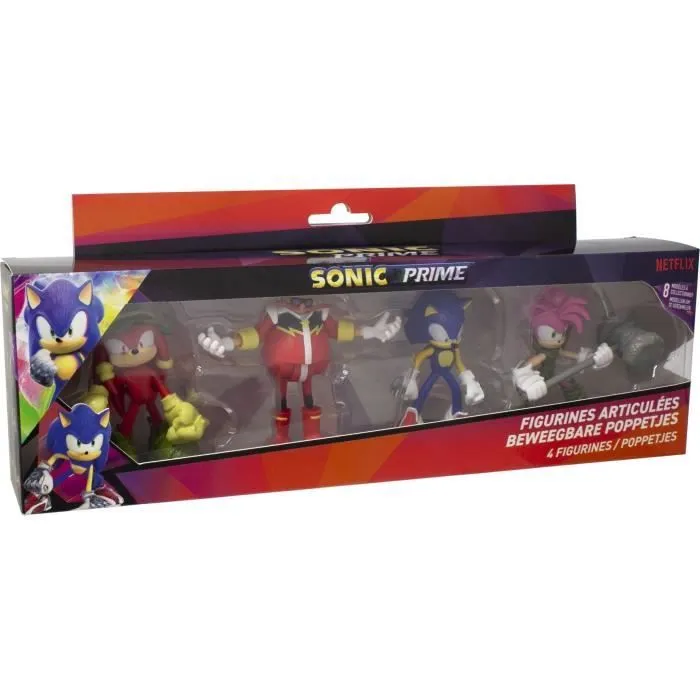 Figurines articulées SONIC - Collection de 4 personnages de 7,5 cm-2